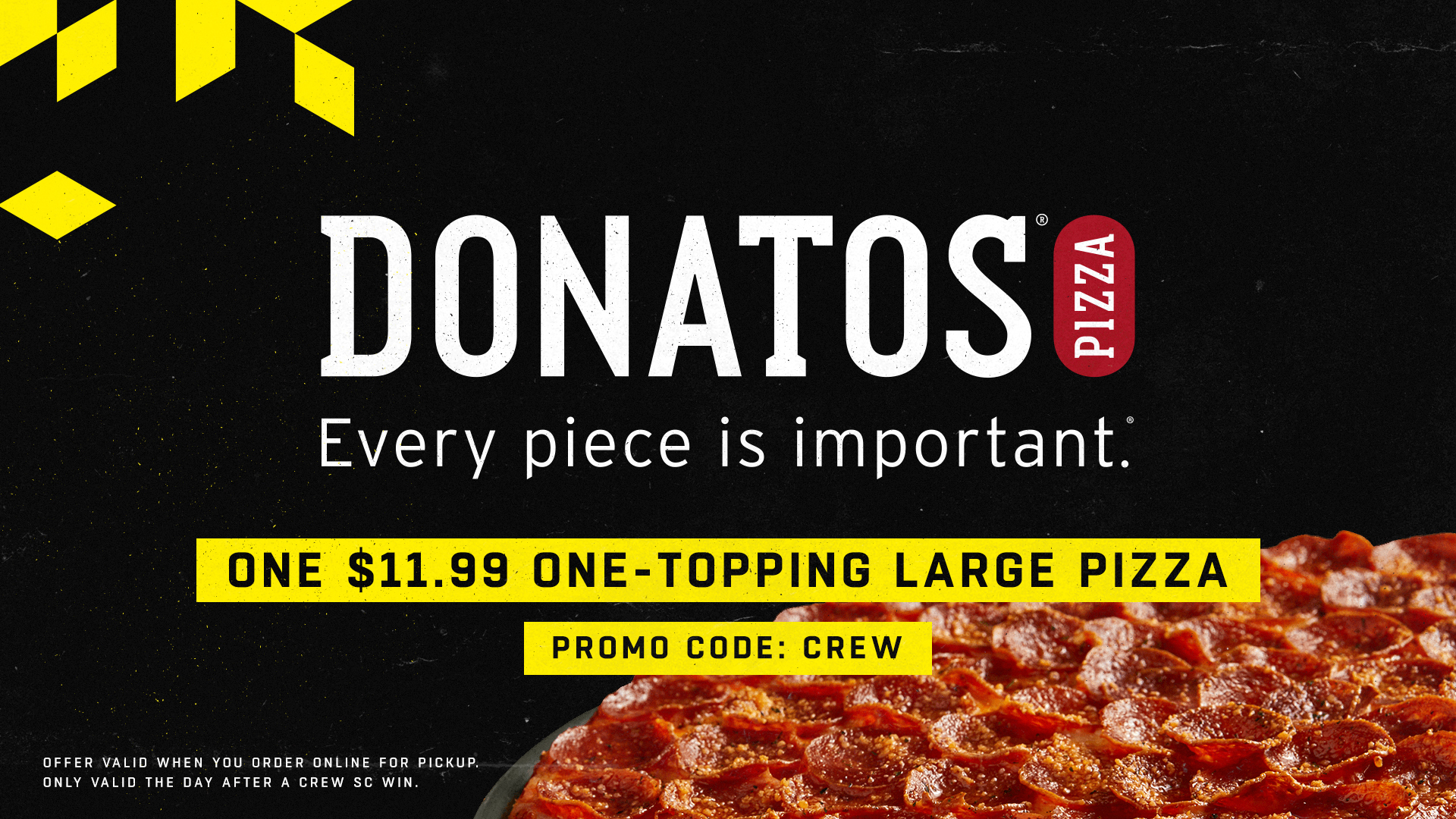 The Crew on Twitter "Win yesterday means Donatos today 🍕 Order online