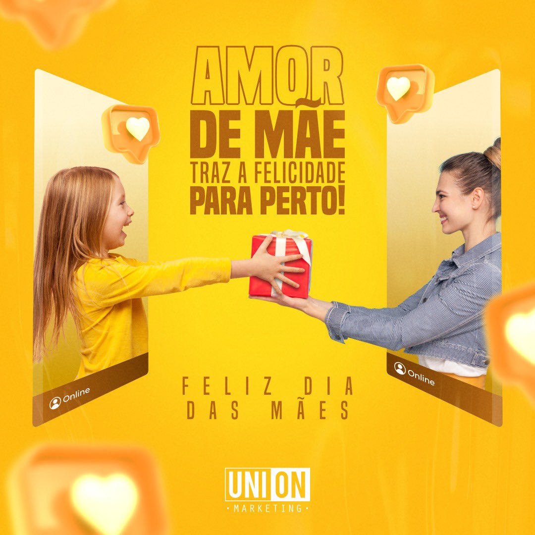 union_mkt's tweet photo. Vamos celebrar esse amor ainda que a distância ou apenas nas lembranças. O importante é que estamos juntos no coração. Feliz dia das Mães! 💛🖤

#UnionMarketing #DiaDasMães https://t.co/TGIhUJLLag