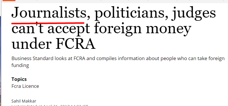 ++ As per FCRA, a journalist can't collect foreign funding in India! How is this happening here then? How can one ensure its not money laundering/ hawala/ sources of the donor (when there is an option to remain 'anonymous'!)  @ketto care to clarify this?