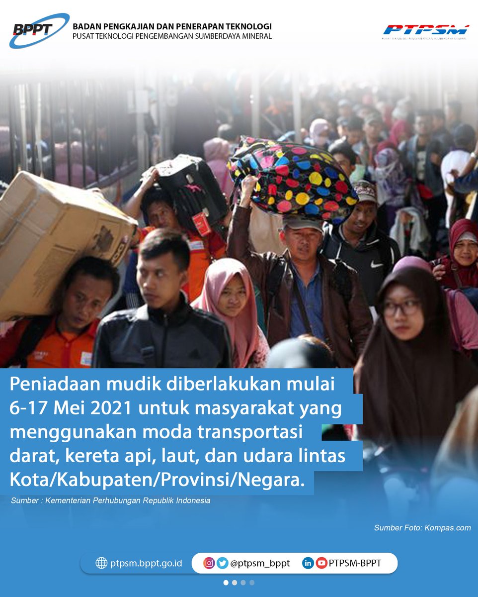 ptpsm_brin's tweet photo. Utamakan kesehatan dan keselamatan keluarga serta masyarakat meski #TidakMudik, demi Indonesia yang lebih baik.
#PTPSM
#TPSAHanya1Bumi
#BPPT
#BPPTBerburuInovasi
#BPPTSolidSmartSpeed https://t.co/rUyrUN95uz