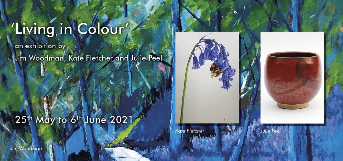Living in Colour - at the Fountain Gallery, East Molesey from the 25th May to the 6th June. Kate Fletcher's beautiful flower paintings, exciting ceramics by Julie Peel and my landscapes.  
#LandscapePaintings #BotanicalArt #Galleries
#HamptonCourtPalace #colour #ceramic