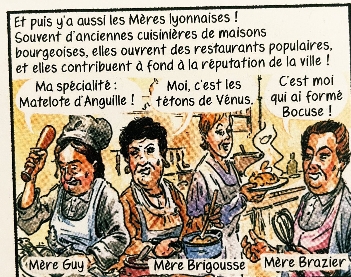 PetiteLyonne's tweet photo. La super revue mensuelle de bande dessinée "Les rues de #Lyon" met à l'honneur le "menu lyonnais"   

😋🧂🥘🍷🥧🍽
 #miam #monlyon https://t.co/WMgJswFKiT