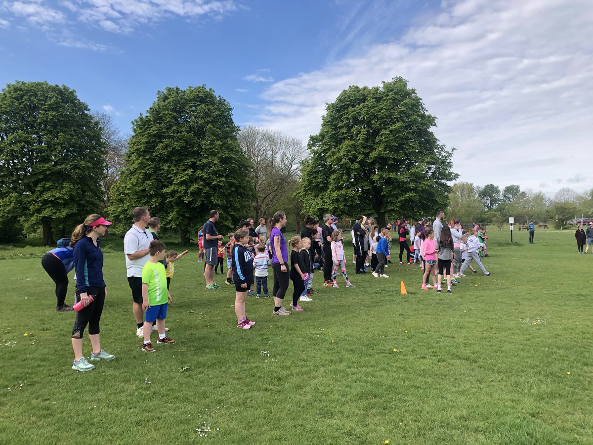 Congratulations to Laleham junior parkrun for a successful restart this morning. 68 happy children running round the park in the sun.