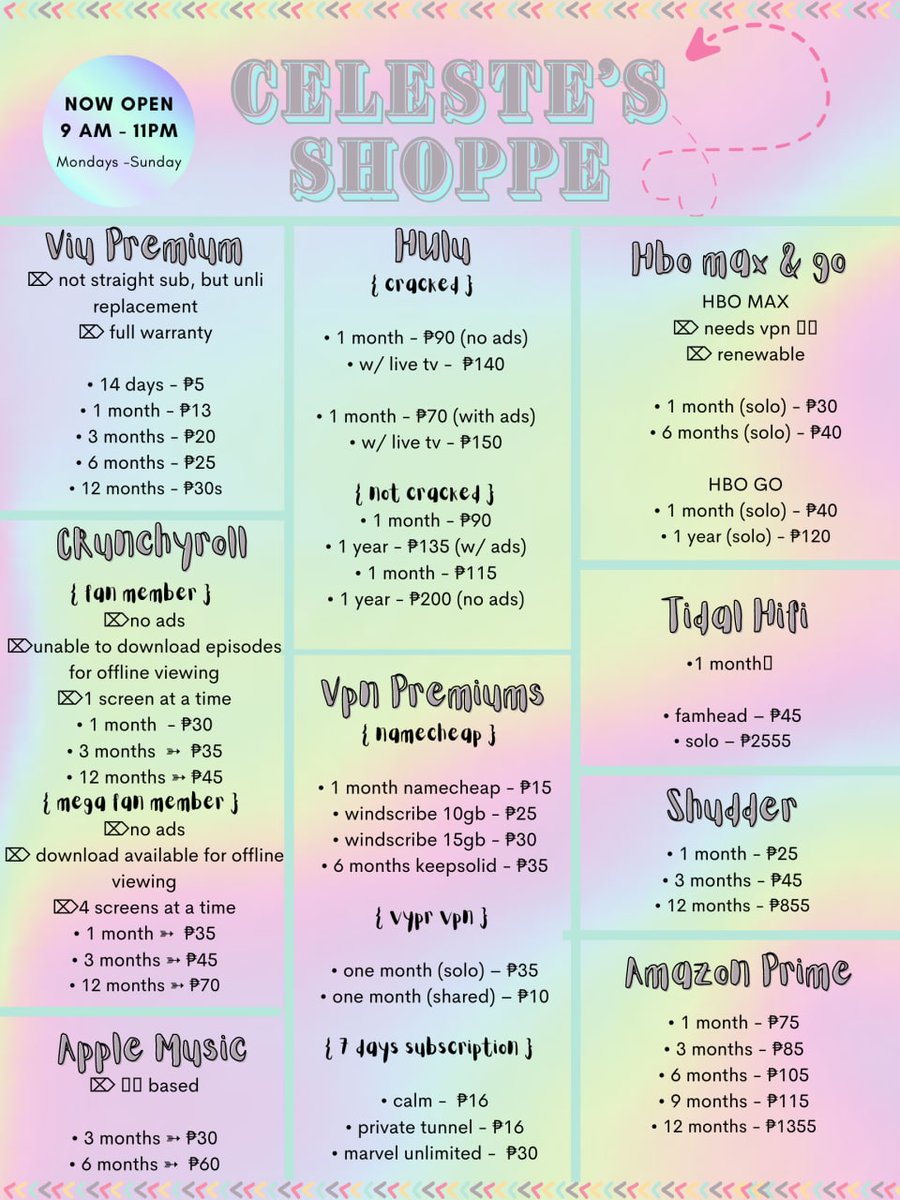 yobambi07's tweet photo. ꒰ welcome to celeste's shoppe ꒱˖♡
⌦ old: bambisprems
⌦ educational premiums, entertainment premiums, game credits, movies series &amp; more!
⌦ with over 700+ vouches on telegram! 
⌦ more active on telegram kindly visit my shop: https://t.co/1Ecn5mzhqs
⌦ has giveaways on tg!🤍 https://t.co/AC1QfdWf2N