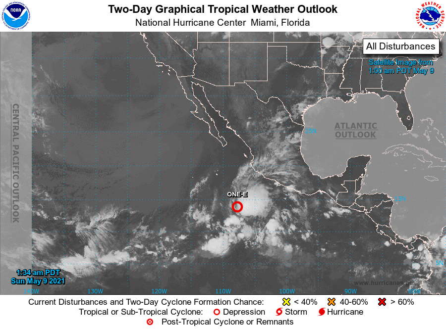 Xy5Z89's tweet photo. 🇲🇽#Mexico #TropicalDepression #One_e

The National Weather Service (NWS) has issued a tropical cyclone forecast for May 9, 2021, 09:00:00 GMT. Tropical Depression One-e is located in the eastern Pacific Ocean, with maximum sustained winds of 56 km/h (35 mph) and https://t.co/anqu5xkcaN