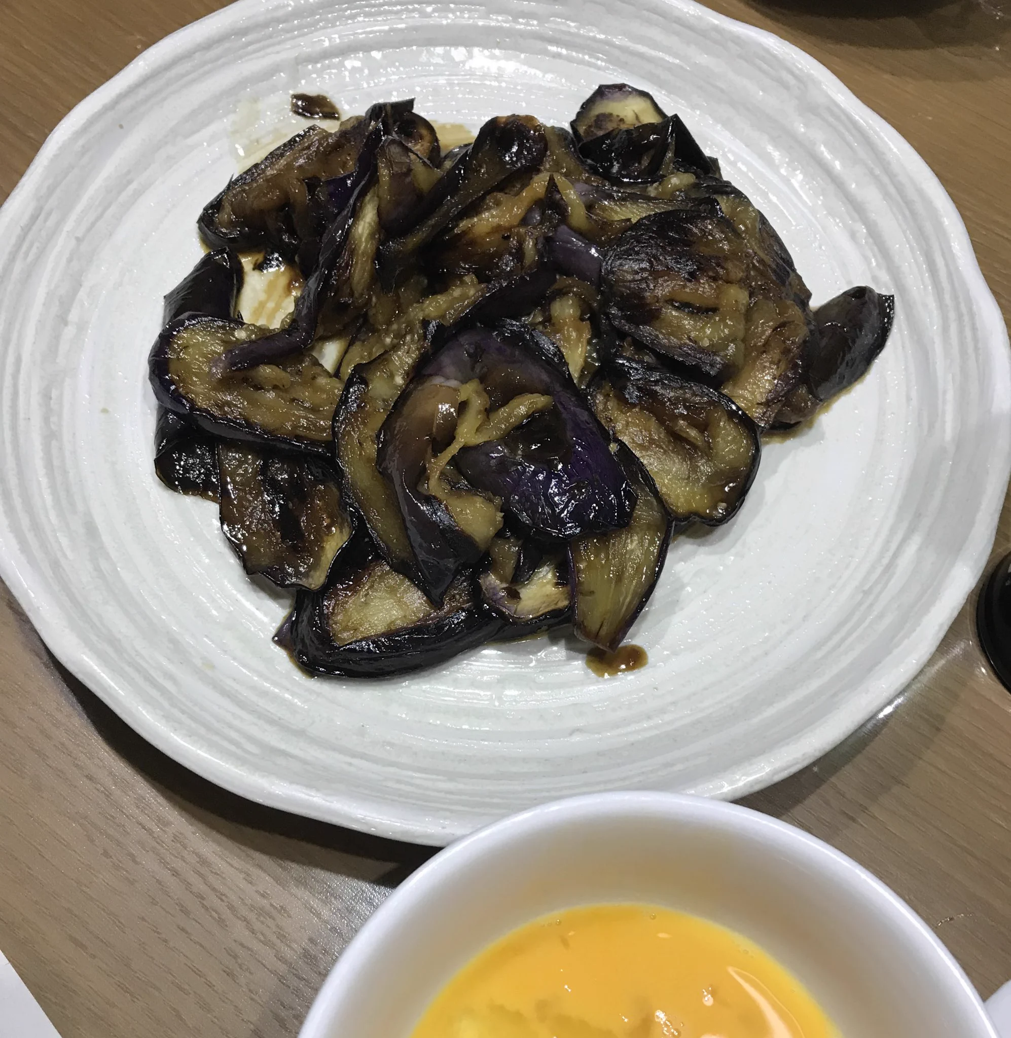 おまけでナスのすき焼きも。  