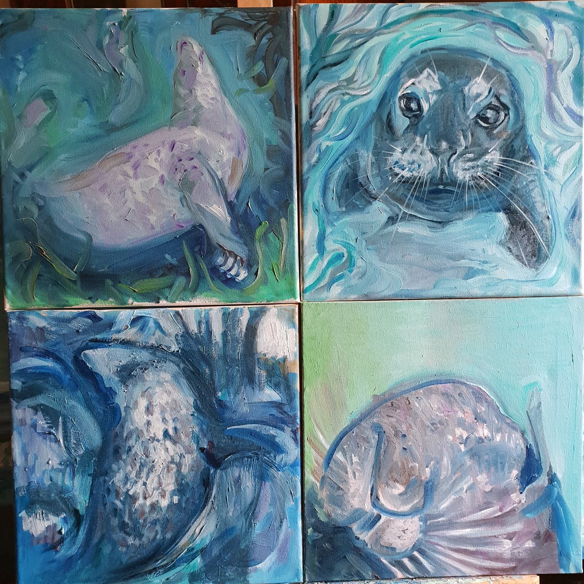 clephelapod's tweet photo. Seals day #sealpainting #oilpainting https://t.co/3JqanqeNMA