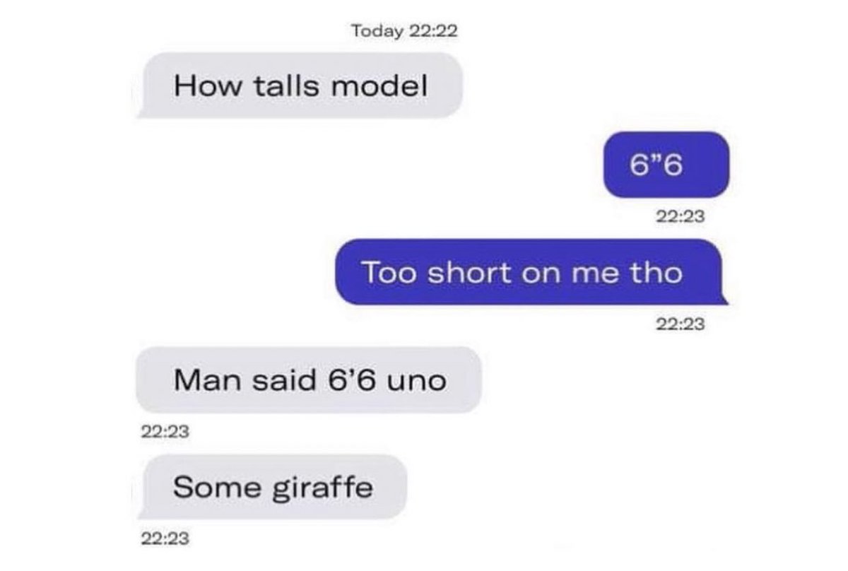 dmdramaa's tweet photo. man said 6’6 uno https://t.co/dhzVZ2iAnn