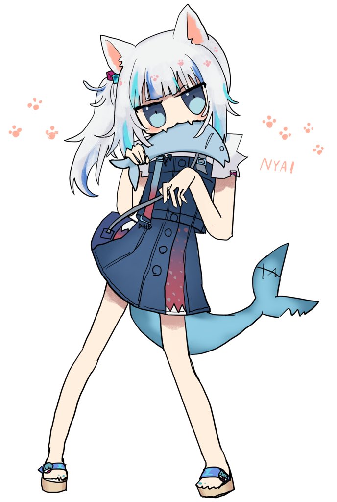 がうるぐら 「サメですにゃ~ #gawrt 」|????のイラスト
