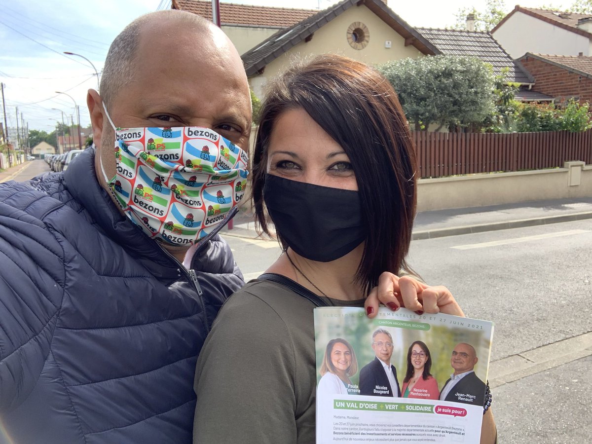 Bezons #Départementales2021 #Candidature 
Belle mobilisation des camarades de <a href="/PS_BEZONS95/">PS_BEZONS95</a>
<a href="/BezonsEcologie/">Bezons Génération Ecologie</a> <a href="/BezonsEelv/">EELV Bezons</a> 
Et  <a href="/Villedavenir/">Ville d'avenir</a>  pour aller à la rencontre des bezonnais pour présenter la candidature de <a href="/NMenhaouara/">Nessrine Menhaouara</a>  &amp; <a href="/nicolasbougeard/">Nicolas Bougeard</a> aux prochaines Départementales95