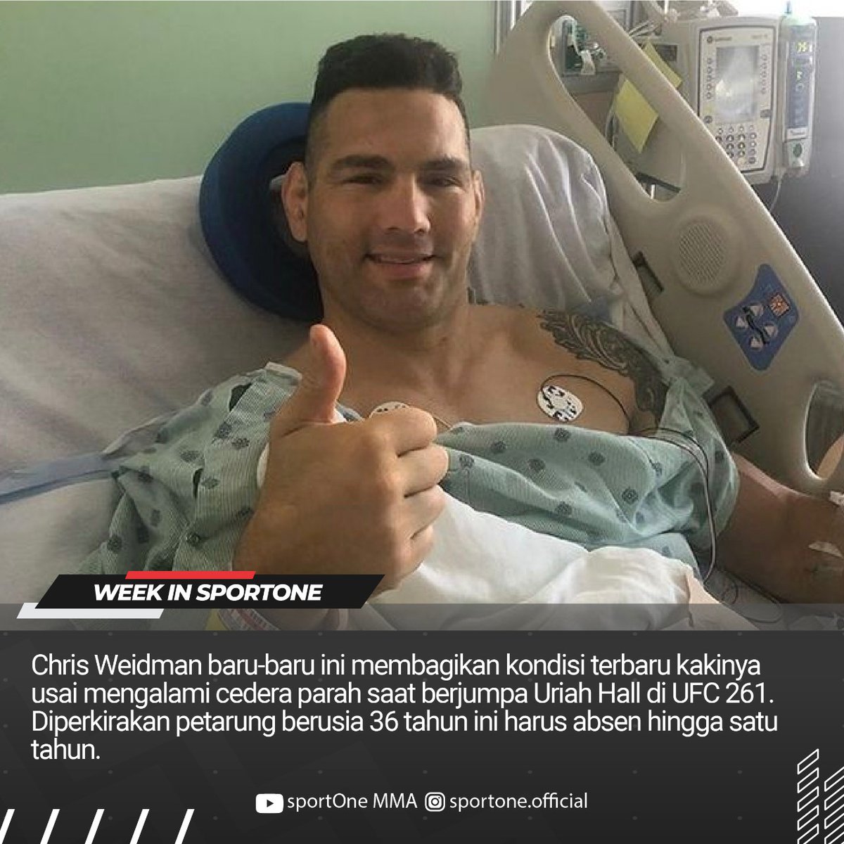 tvOneNews's tweet photo. Kabar hangat seputar dunia MMA terangkum dalam Week In SportOne. Mulai dari Celotehan Jan Blachowicz yang Ditantang Duel Prochazka, kondisi terakhir Chris Weidman, hingga ketegangan antara Kamaru Usman dan jake Paul. #sportOneMMA #WeekInsportOne https://t.co/7x7D5wLssQ