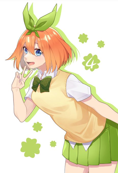 カルハさんがTwitterに投稿した中野四葉(五等分の花嫁)のイラスト。