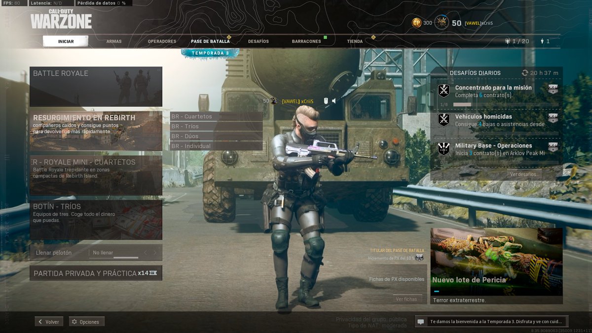 Tanto les cuesta poner Rebirth tal que ASÍ???

Y si hacemos que este tweet llegue a alguien importante de <a href="/Activision/">Activision</a>  o <a href="/RavenSoftware/">Raven Software</a> ?

Un RT &amp; MG para apoyar la causa!

Let's put Rebirth with options!

What if we get this tweet to COD?

RT &amp; MG to support the cause!