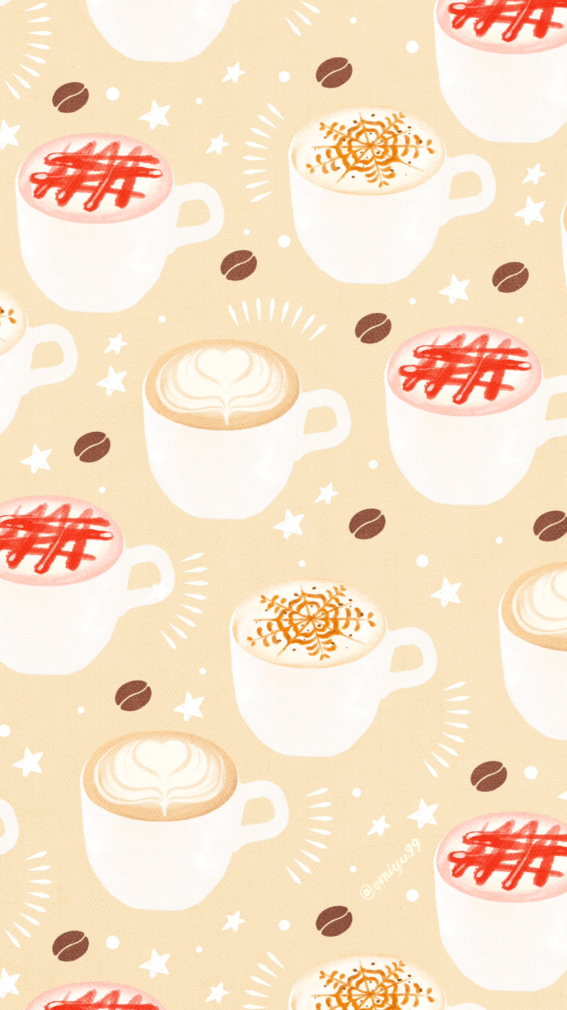 Omiyu お返事遅くなります カフェラテな壁紙 Illust Illustration 壁紙 イラスト Iphone壁紙 Cafelatte カフェラテ コーヒー Coffee ラテアート T Co 6njuch5e Twitter