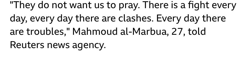 Excellent! Of the tens of thousands of Palestinians who were present, we managed to find someone who used the word “clashes” to corroborate our twisted narrative.