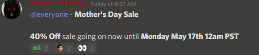VoidRealms's tweet photo. It's that time again! 40% off Mother's Day Sale! 
Have an amazing day everyone! https://t.co/KK02sqyxMC