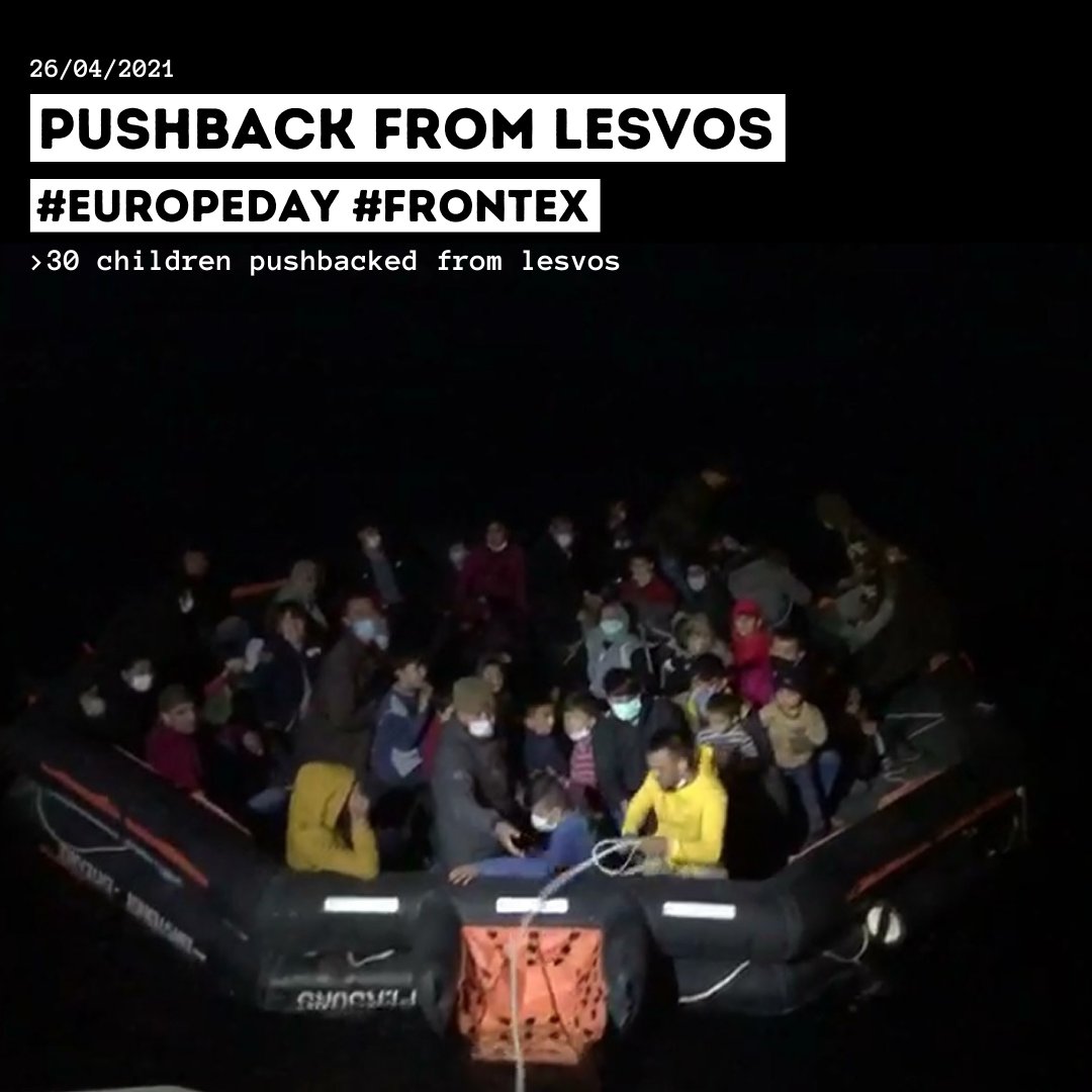 #ContestOfShame #EuropeDay2021 
30 Children seeking #Asylum in #Lesvos set adrift in the Aegean with no life jackets.  European agency  #Frontex provides protection at Borders by violating #ChildRights 
Photo @EuropeMustAct