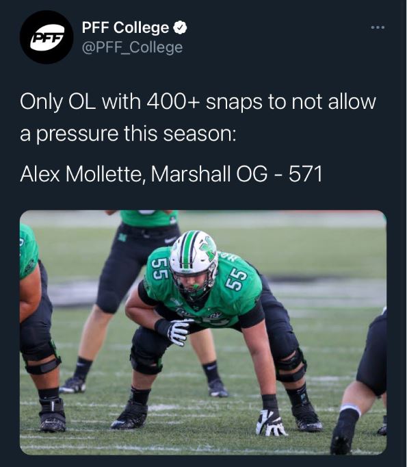 DanMollette's tweet photo. OK....NEXT UP!!! We are shooting for the NUMBER 1 Offensive Line in the Nation this year!  #NFLDraft 2022 - 5 guys coming. https://t.co/FnRokqq8D1