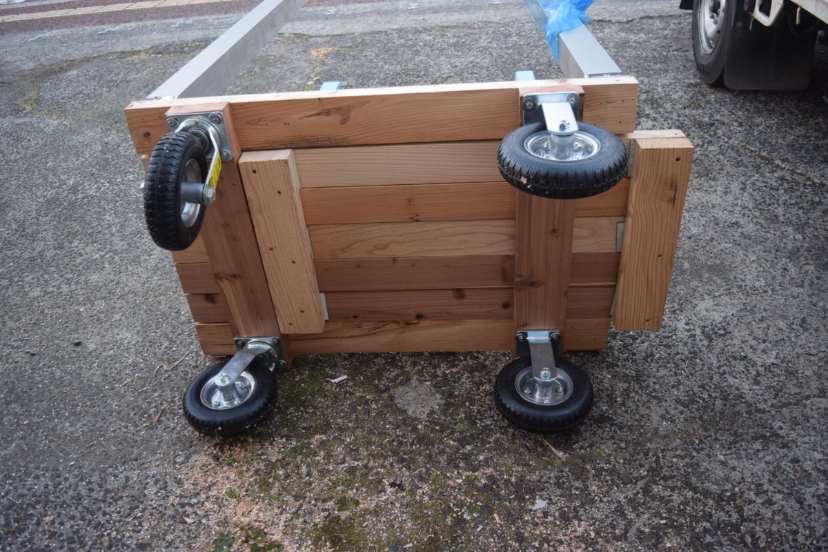 自作リヤカー ここまでの進行状況。 ・リヤカーの引き出し式土台 