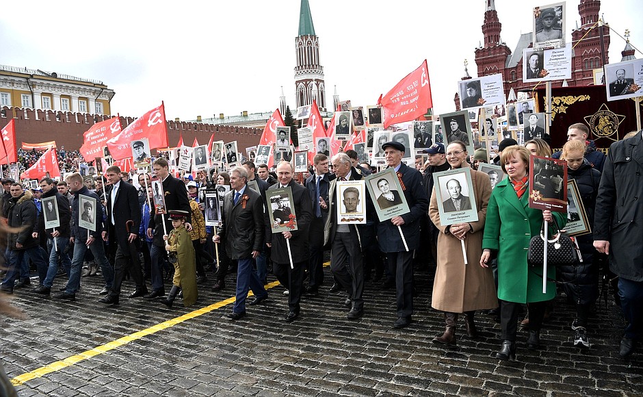 But if all that is difficult, think of the Immortal Regiment that marches through the streets of Russia today. These faces, who died by the millions for our freedom, deserve better than to be smeared in their afterlife.