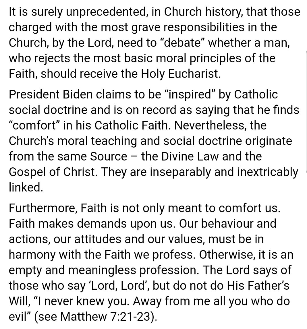PatriciaMAC10's tweet photo. Please have a read of letter by @Fr_Paddy who is a candle shining bright at these dark times #joebiden #communion #Catholic #sundaythoughs https://t.co/03LVVG10G1
