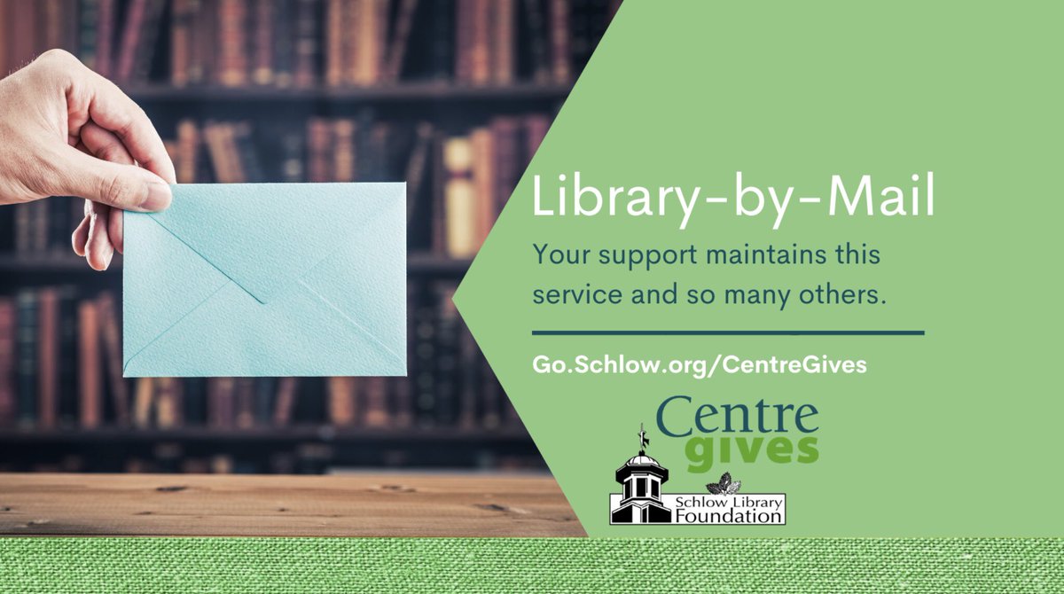 SchlowLibrary's tweet photo. Our #LibraryByMail service keeps books in the hands of community members who are unable to leave their homes. Your support maintains this vital service and so many others, so plan to make your #CentreGives gift at https://t.co/j9qiKIDdCH Tuesday or Wednesday. #LetsGrowSchlow 🌸 https://t.co/TluONRtBup