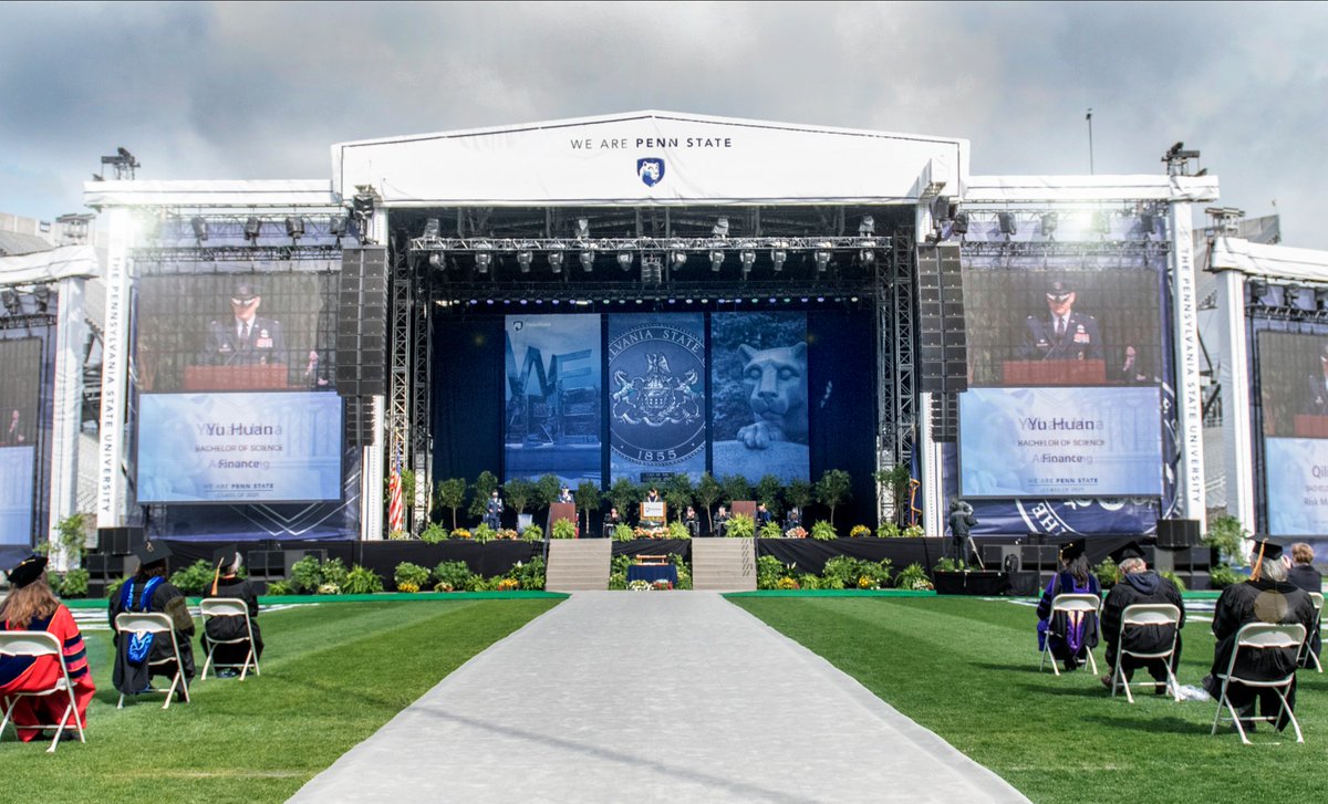 penn_state's tweet photo. Today marks the final day of commencement for the spring Class of 2021! Shout out a graduate that you're celebrating this weekend. ⬇️  #PSUgrad 💙🎓 https://t.co/cx9jaDYfuh