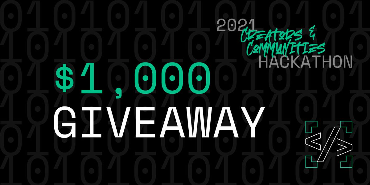 In honour of our #CreatorsandCommunities hackathon May 15 - June 6, we're giving you the chance to win $1000 of #NEAR💵

To enter:
Like this post👍
Reply w/ your NEAR wallet addy 📫

Join the hackathon for your piece of the $15k NEAR &amp; $25k in prizes. bit.ly/2R1tIcx