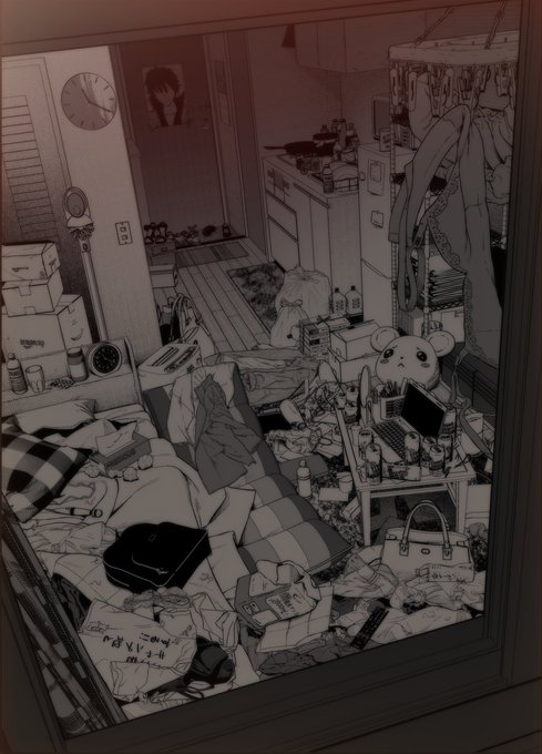 「散らかった部屋」のTwitter画像/イラスト(人気順｜RT&Fav:50)