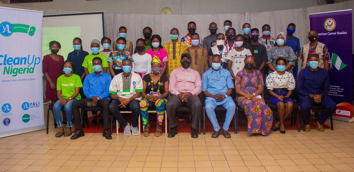 On May 7, 2021, I anchored the Stakeholders Meeting of USA Consulate YALI Clean Up Project in Oyo State, at the American Corner. I pointed out the need to change the behavioral approach to waste disposal in Oyo Communities.