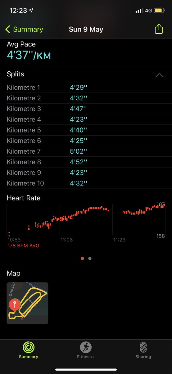 stetomo89's tweet photo. @RunThroughUK #runaintree PB 45:36 for 10km today at Aintree. Made up with my progress. Looking forward to the next one! Great event, well organised. 👍 https://t.co/gaBKzn2zsL
