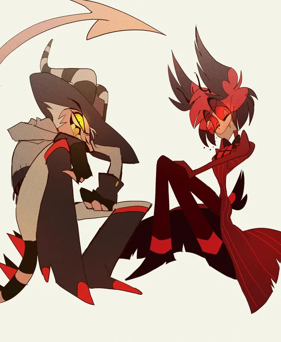 🔥🔥My favorite characters!!!🔥🔥
⚠️crossover/クロスオーバー注意⚠️

 #HazbinHotel #HazbinHotelAlastor 
 #HelluvaBoss  #HelluvaBossStriker 
