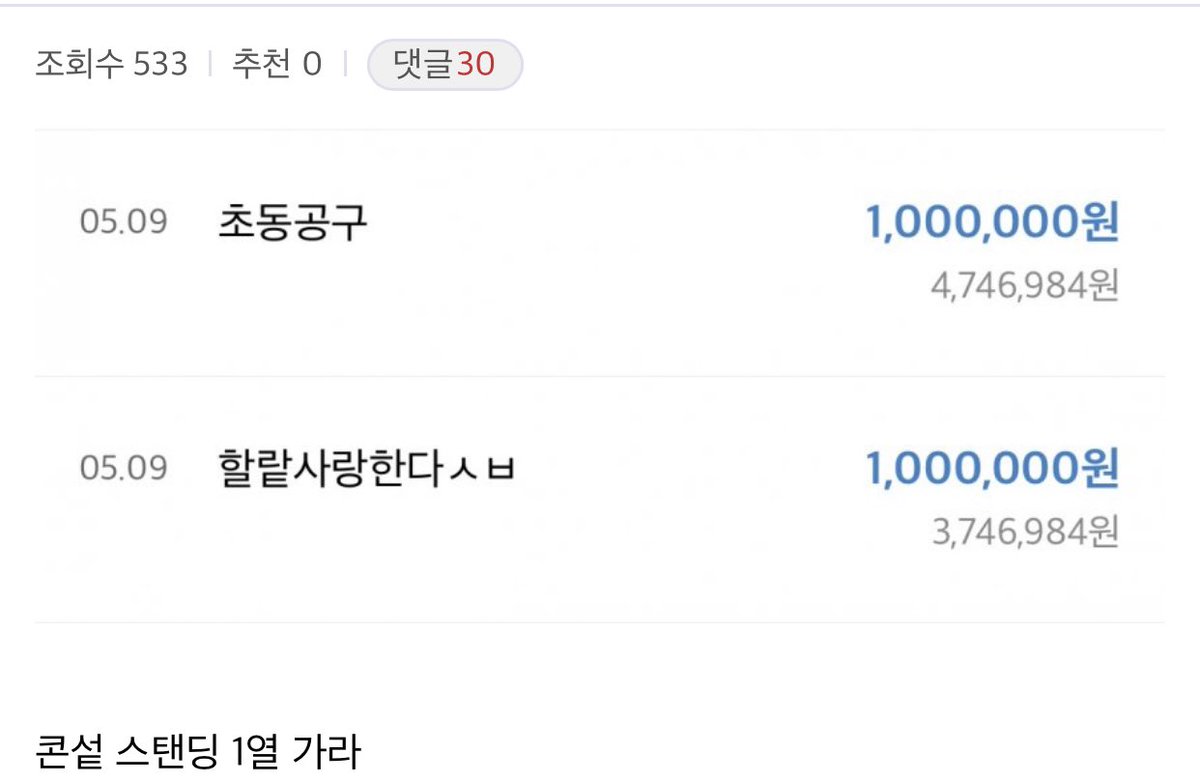 얘들아 갤에서 긴급 모금하는데 어떤 짱라이트가 백 모금함 두명이나,, 
나 눈물나ㅠㅠ 하이라이트 1위 줘 제발 커하도 줘 다 우리 줘ㅜㅜ