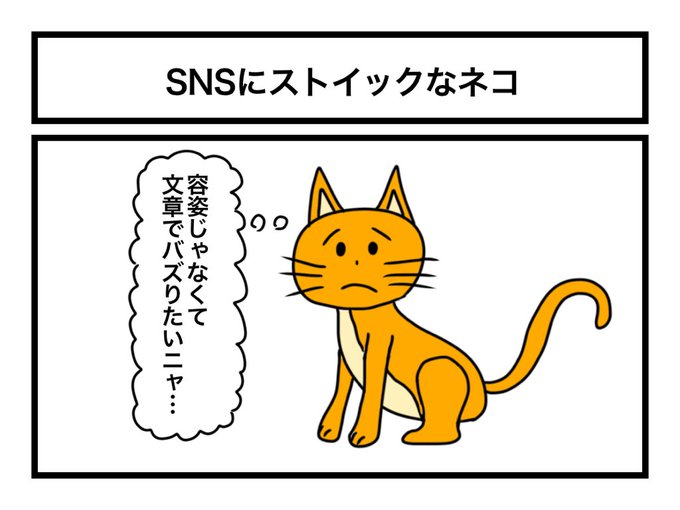 「SNSにストイックなネコ」 