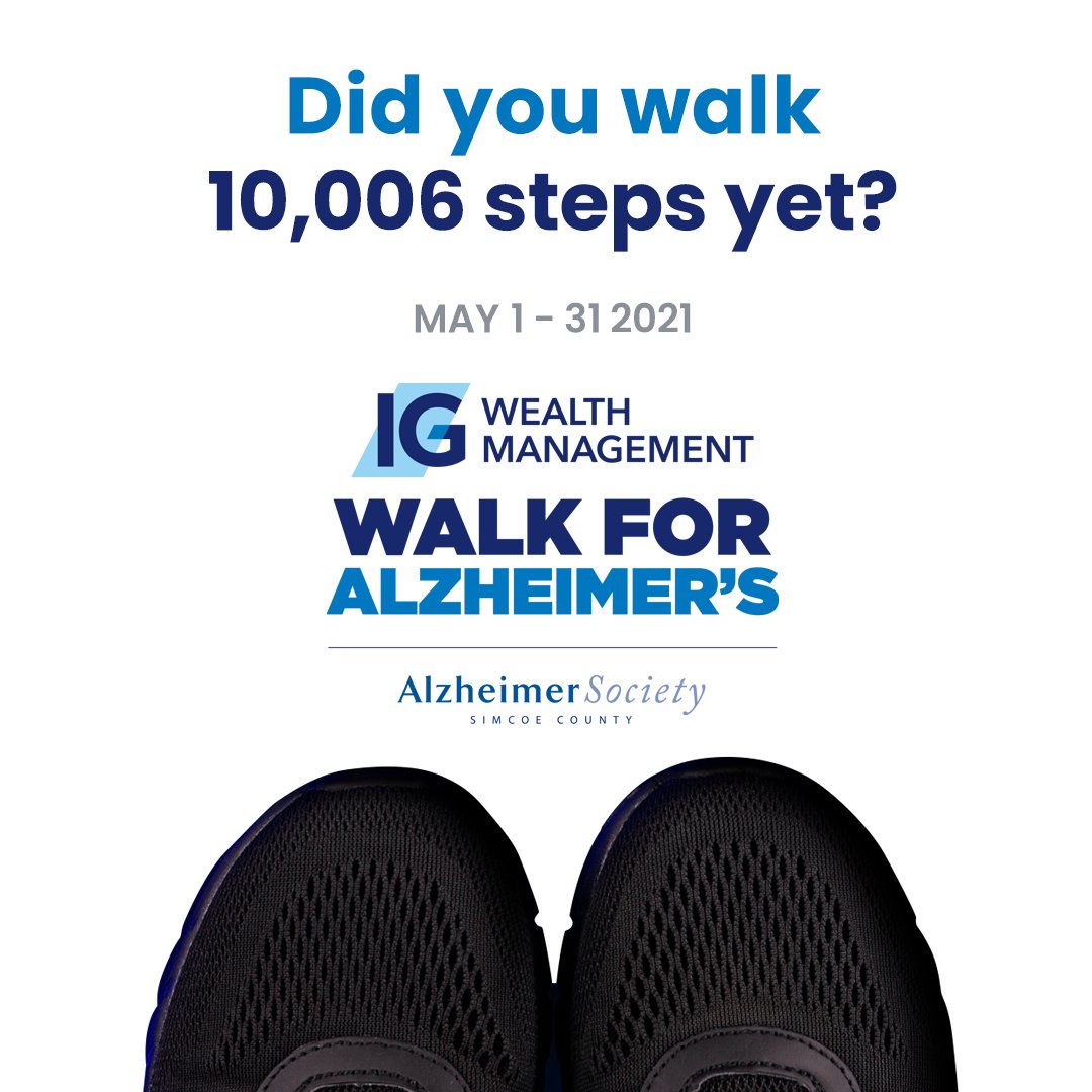 AlzheimerSimcoe's tweet photo. Thank you Simcoe County! We are at 38% of our GOAL for the IG Wealth Management Walk for Alzheimers! Keep walking for dementia! EVERY dollar counts towards our local programs and services! To register or donate visit https://t.co/ZrNvj8dHXG
#IGWalkforAlz #AlzStepChallenge https://t.co/3MBAHNATVT