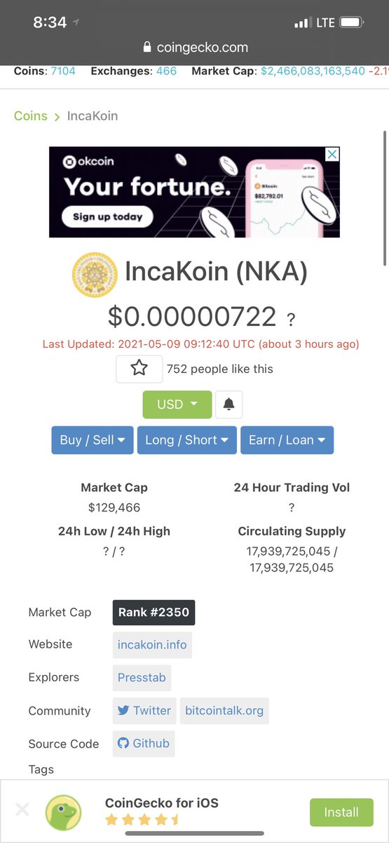 Wearewewill's tweet photo. Look at that #crypto chart👀 when 😉 not if that goes back to ATH’s @RemindMe_OfThis 2 years what kind of gains will that be... 🍀🏦 #builtbetter #saynotodoge #dogeisbadMKay
The path made of lines #inca #gold was born 2013 🎂 https://t.co/FHQT68vPoN