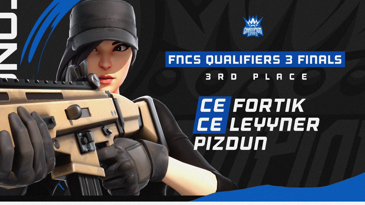 Champion_ESP's tweet photo. 👑 | Congratulations to @FortikGh and @leyynerfn on getting #3 in today’s FNCS Qualifier 3 https://t.co/3qcQeVKviq