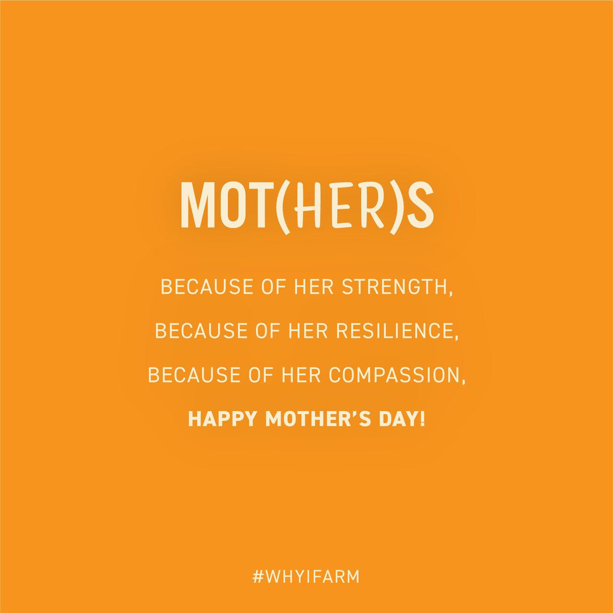 Happy Mother's Day! Thank you, mothers!
#whyifarm