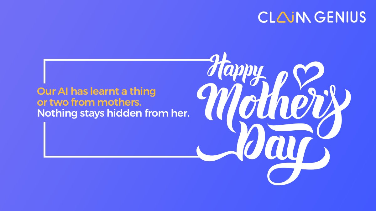 ClaimGenius's tweet photo. From all of us at Claim Genius, a very happy Mother's Day to all the Genius moms. 

#HappyMothersDay #MothersDay #MothersDay2021 https://t.co/sRpevpcyWk