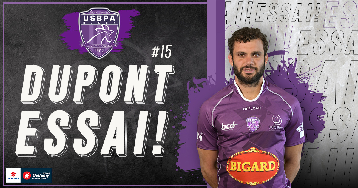 USBPA_Rugby's tweet photo. ⏱ 17' Essai exceptionnel ! Un ballon récupéré par Loic Baradel dans le camp Violet et c'est une traversée de tout le terrain que l'USBPA enclenche avec un superbe travail de Viard, Doucet, Campeggia et Hugo Dupont peut terminer l'action ! 

🟢 0 - 21 🐔
#AllezViolets #RCSUSBPA https://t.co/hPLa3p6Ob4