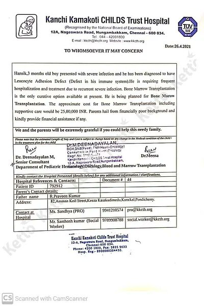 Roshan14616972's tweet photo. @SonuSood sir,
My sister’s son Battles For His Life And We Need Your Support To Save Him 
https://t.co/HMwNwKGuia
It’s real ; please donate a little to save his life.
Please ReTweet.
Thank you.
#savehansik https://t.co/Koxjif1yUm