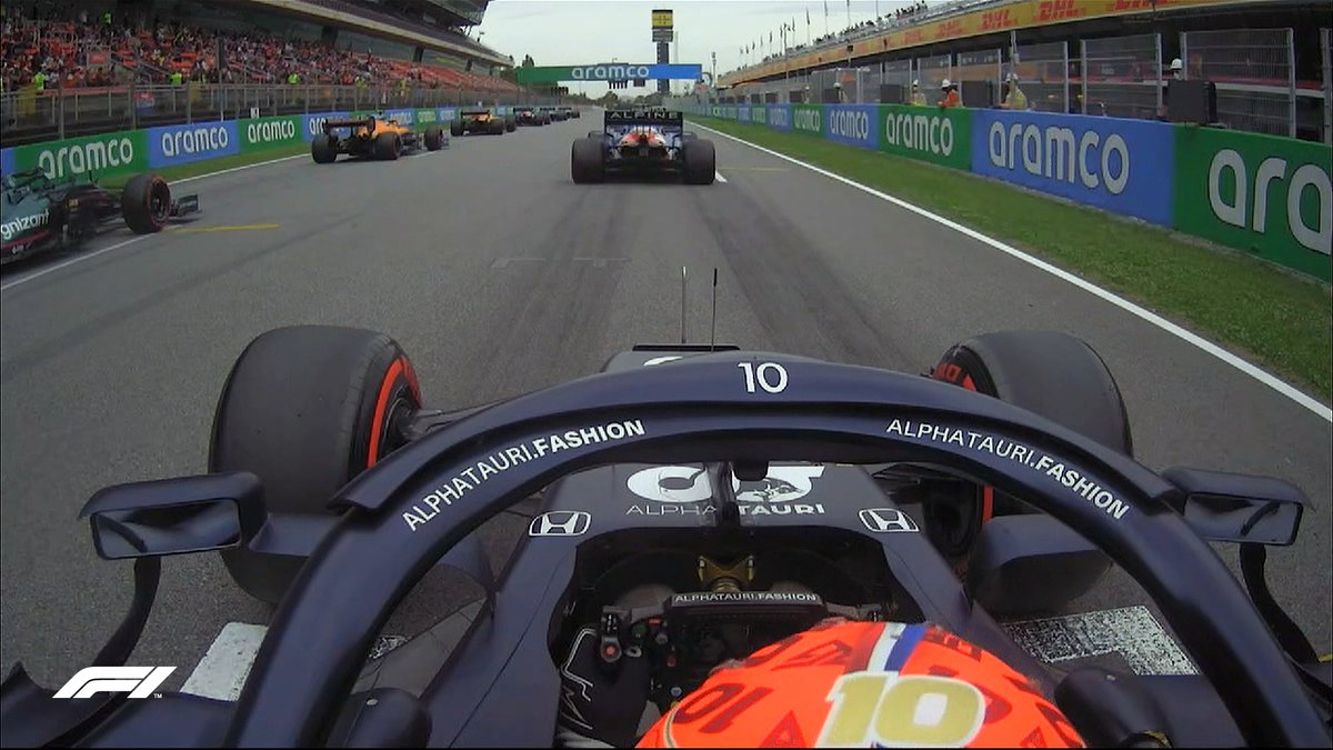 F1's tweet image. 🚨 Gasly has been handed a 5-second penalty for being out of position at the start of the race 

#SpanishGP 🇪🇸 #F1