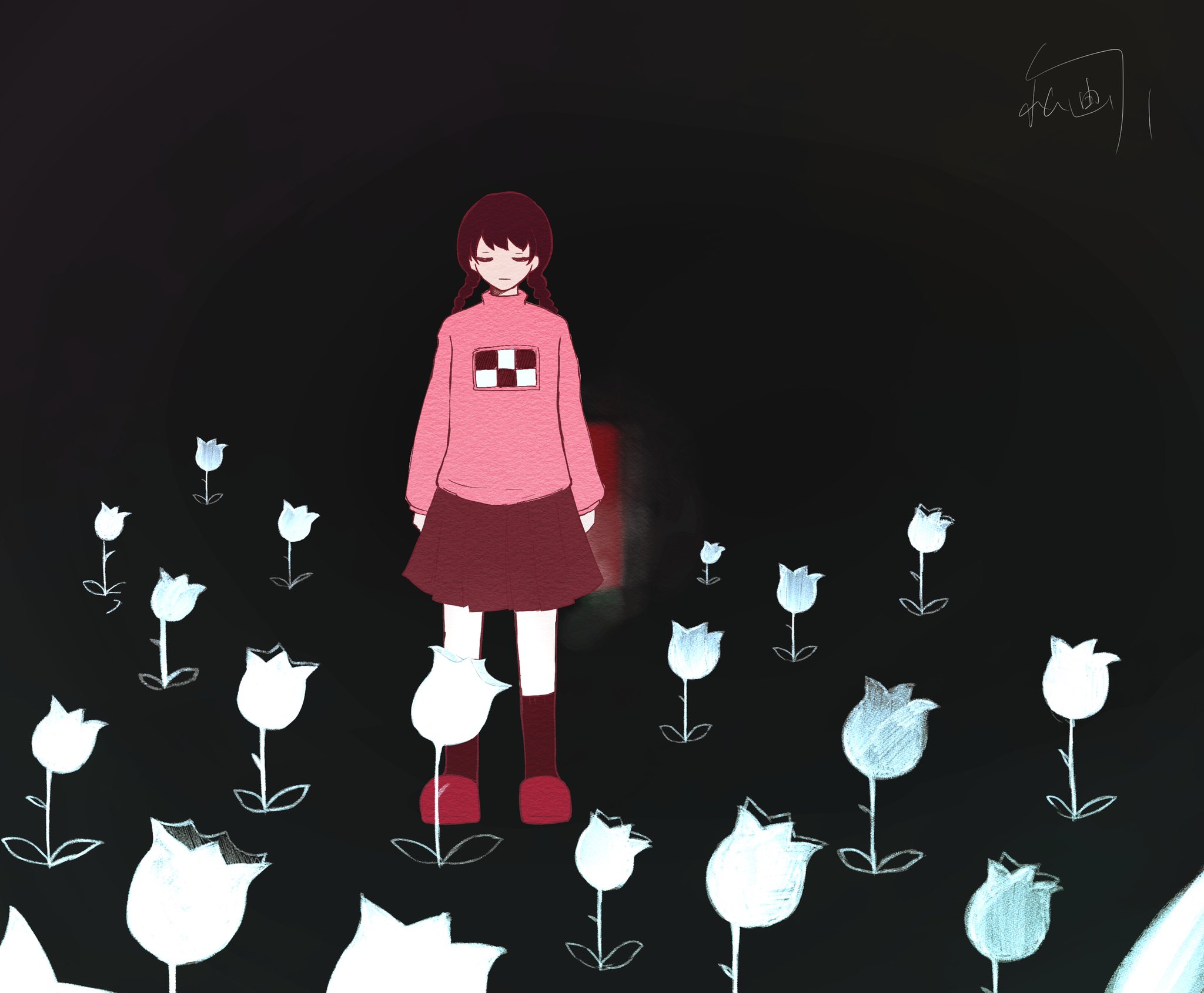 私画71 日曜日ですね ゆめにっきを描きました 森のステージのちょっと行くのが面倒な場所の端にこの場所があるんですが この場所がゲーム内で1番覚えてたので 私画71 イラスト ゆめにっき フリーゲーム T Co Juipj0wtpe Twitter