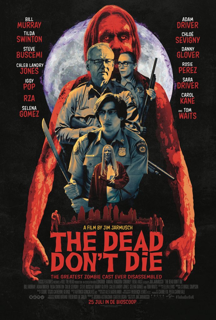 Zombie comedy #TheDeadDontDie (2019) by @JimJarmusch, ft. #BillMurray #AdamDriver #ChloëSevigny #SteveBuscemi #TildaSwinton @tomwaits @mrdannyglover @rosieperezbklyn #CalebLandryJones @IggyPop #CarolKane & @selenagomez, streams on @NetflixIndia from June 4th.
