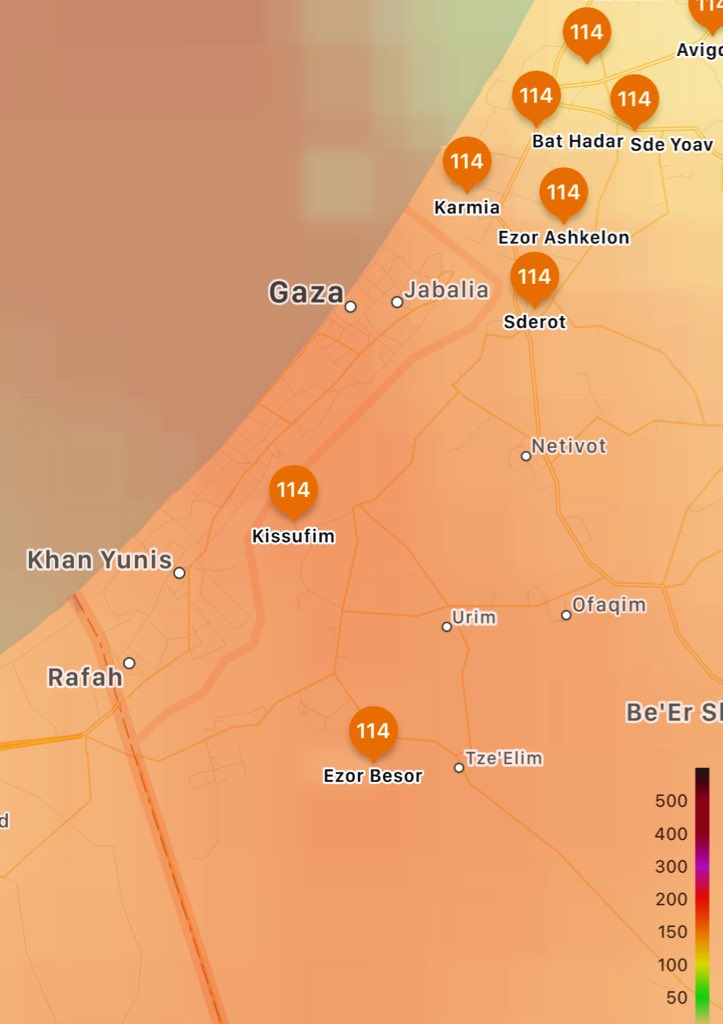 Poor air quality due to the burning balloon fires on the border  #Israel  #Gaza