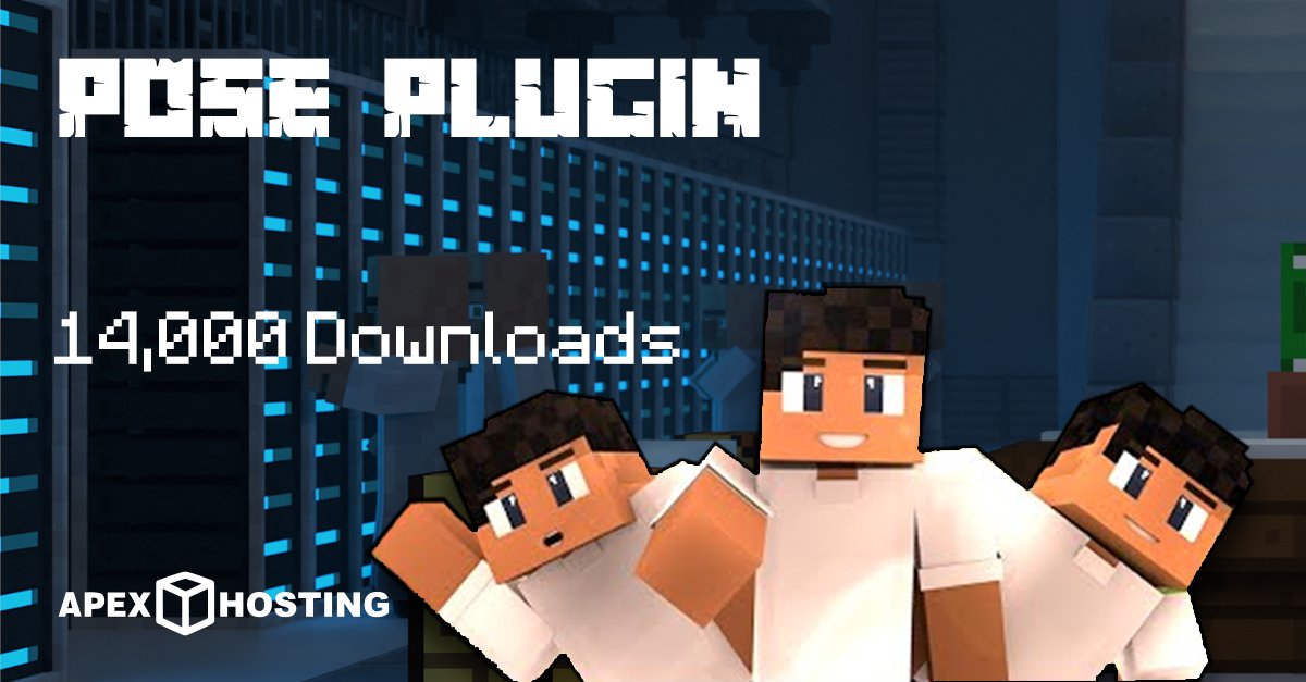 apexhosting's tweet image. It's time to strike a pose! Bring some more character to your server with the Pose Plugin! 🕺💃

Get it for your server here:
spigotmc.org/resources/pose…
#Minecraft #MinecraftPlugin