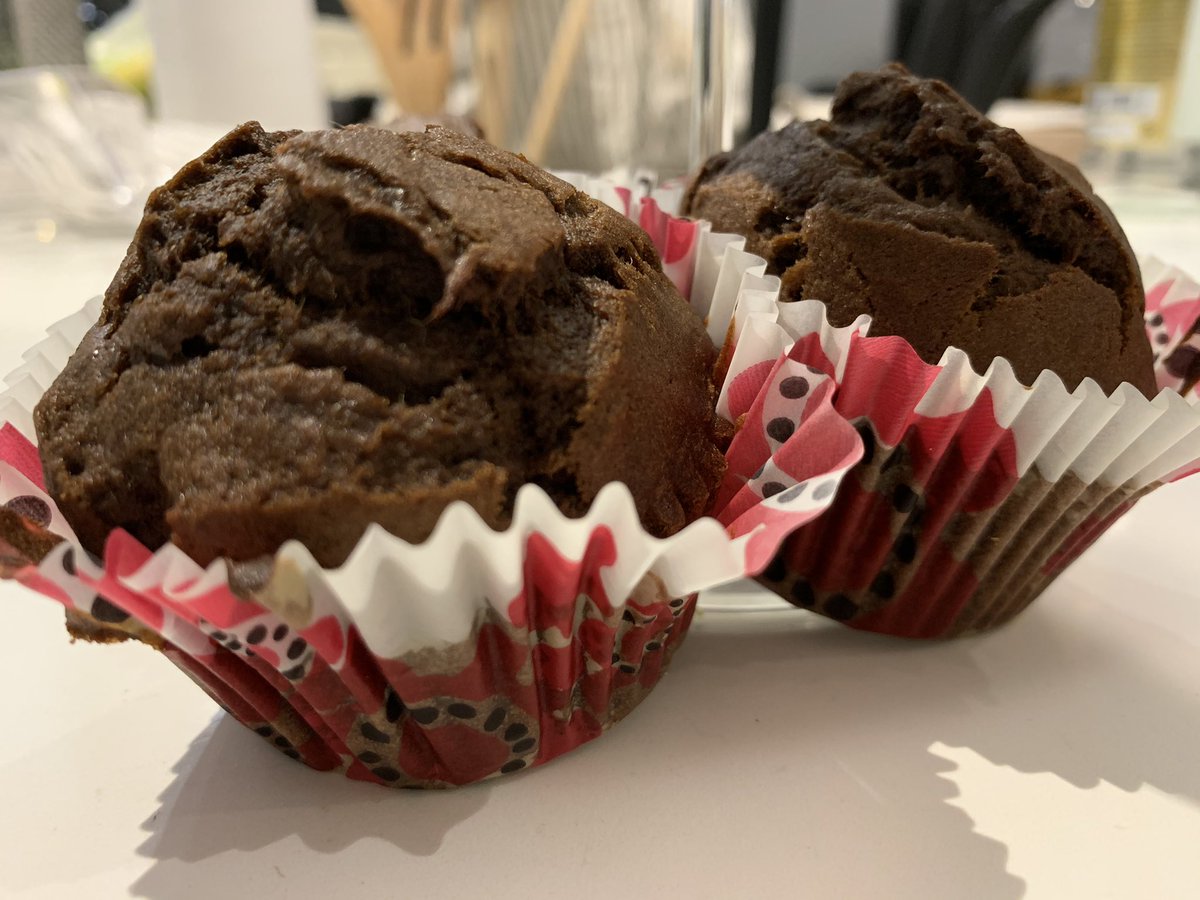 Con_Comodo's tweet photo. When you turn to @Nigella_Lawson to avoid food wasting and you’re right! Chocolate banana #muffin https://t.co/5jtgpUkjcx
