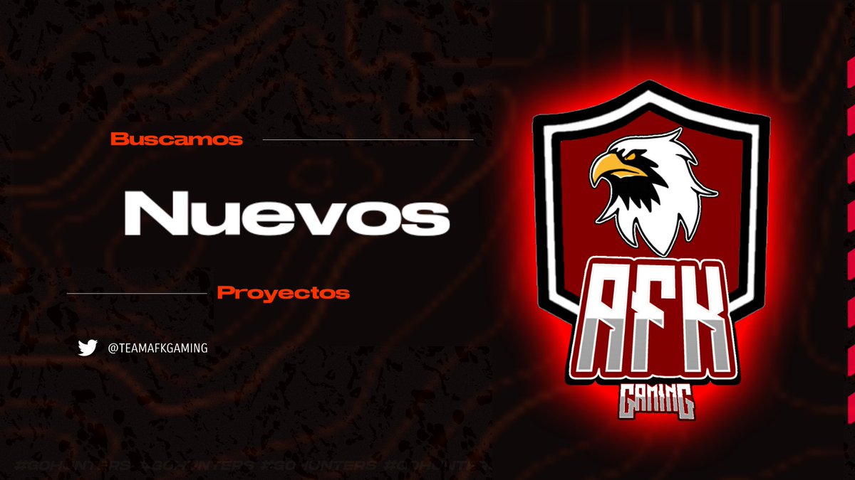 📢 Desde la directiva de AFK GAMING me anuncian lo siguiente:

"Necesitamos nuevos proyectos" 💼
Tanto jugadores como rosters completos 👀
Si quieres ser un Águila abre MD 📨

#siempreAFK🦅