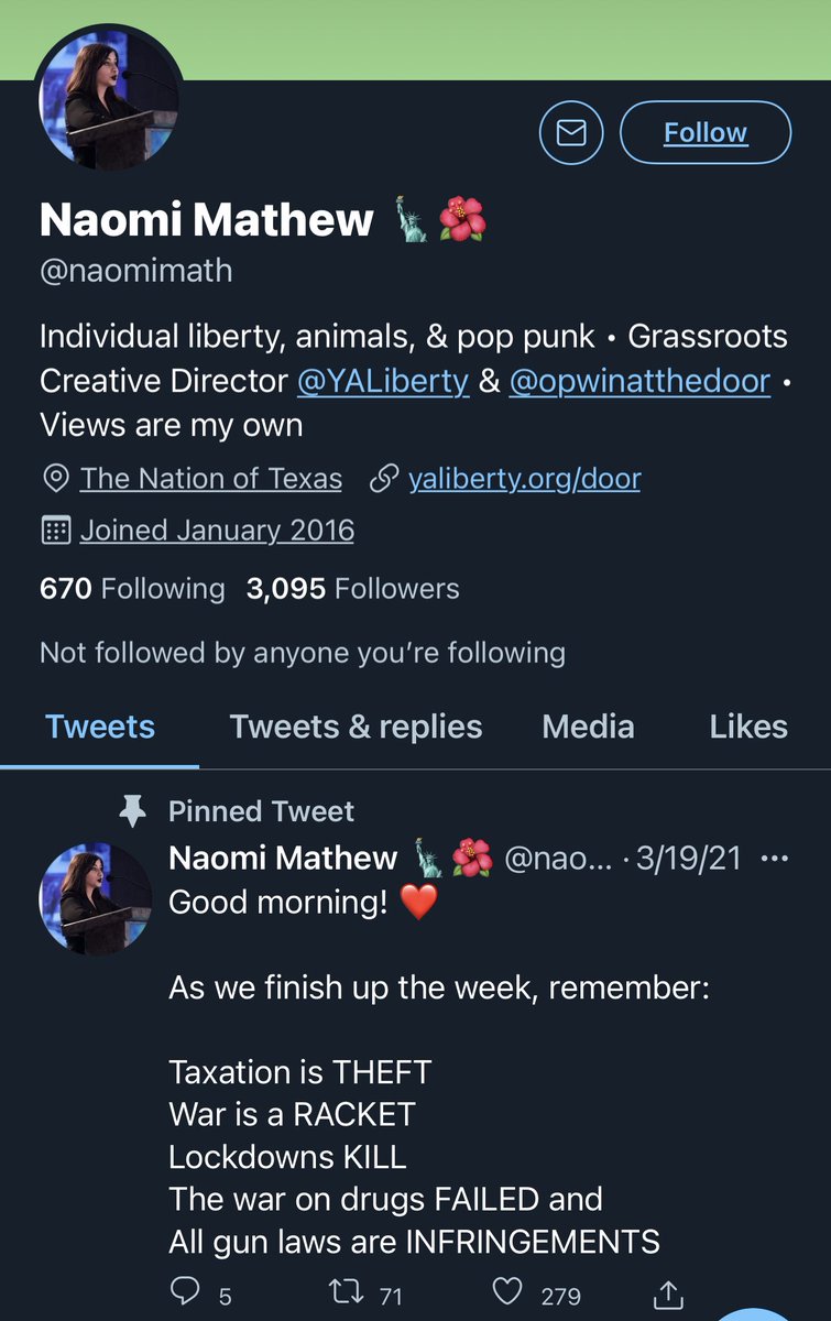 @naomimath is a boog and a threat to communities in Texas.