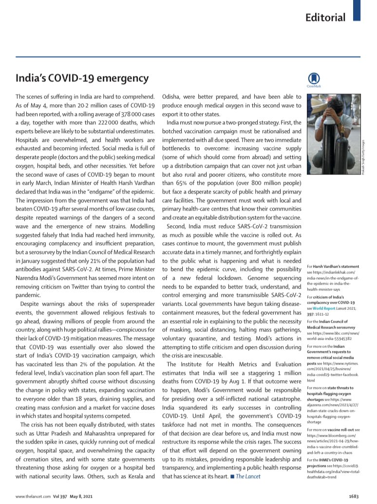 In  @TheLancet  https://www.thelancet.com/journals/lancet/article/PIIS0140-6736(21)01052-7/fulltext #ModiMadeDisaster 11/n